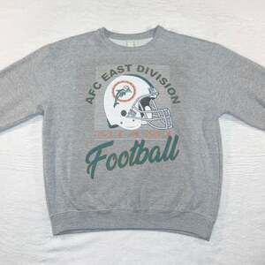 Vintage 90s NFL Miami Dolphins Big Helmet Logo Crewneck Sweatshirt